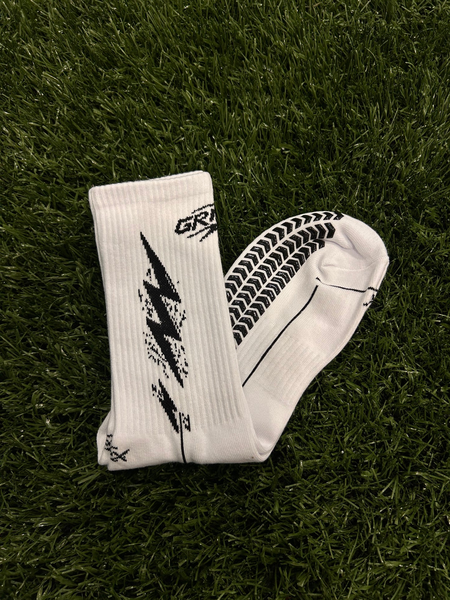 GRIPX FROST ❄️ — White & Black Grip Socks
