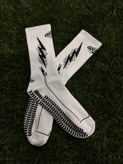 GRIPX FROST ❄️ — White & Black Grip Socks