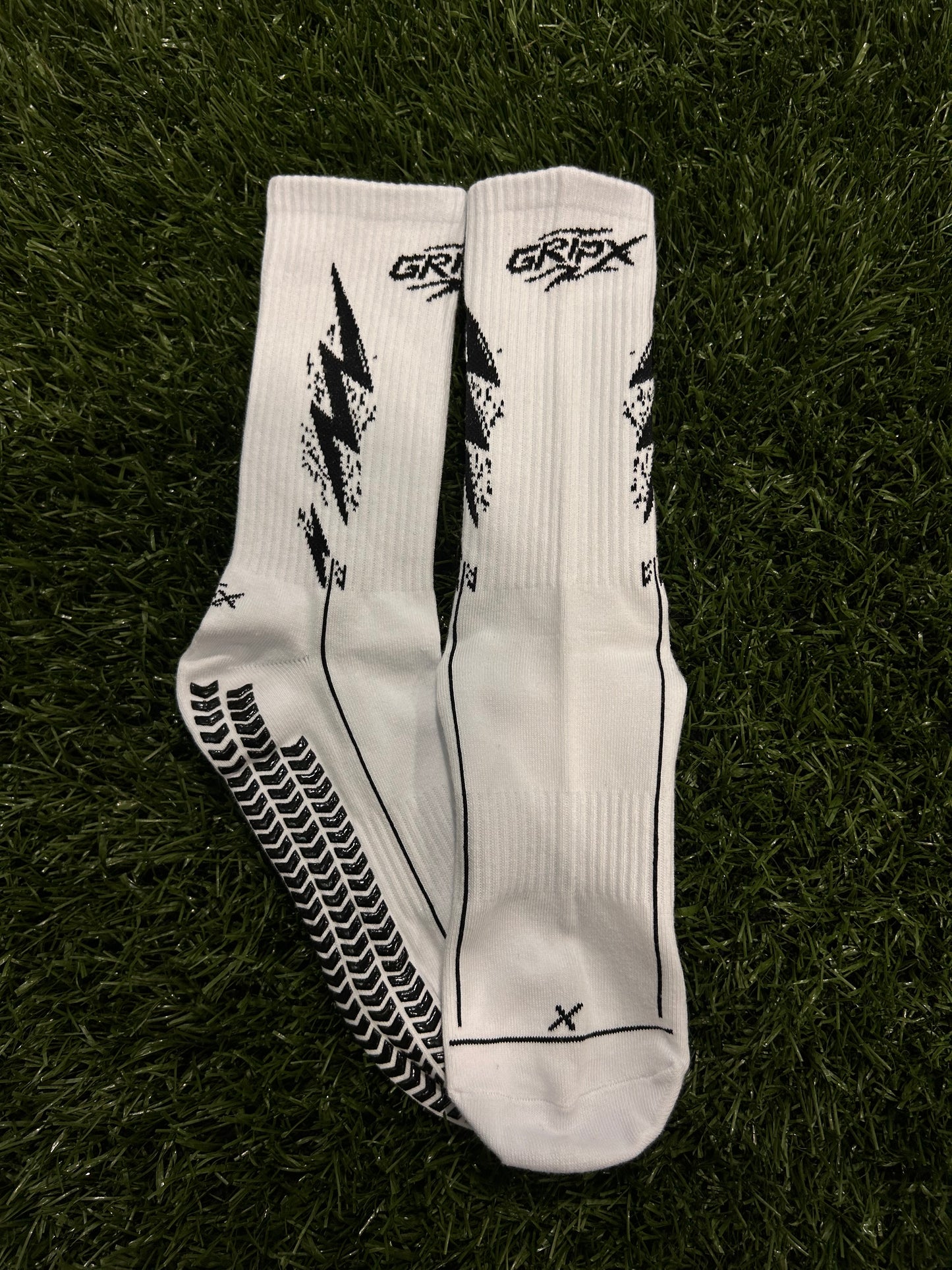 GRIPX FROST ❄️ — White & Black Grip Socks