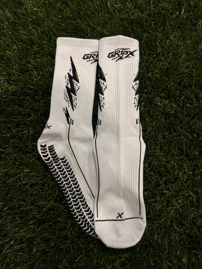 GRIPX FROST ❄️ — White & Black Grip Socks