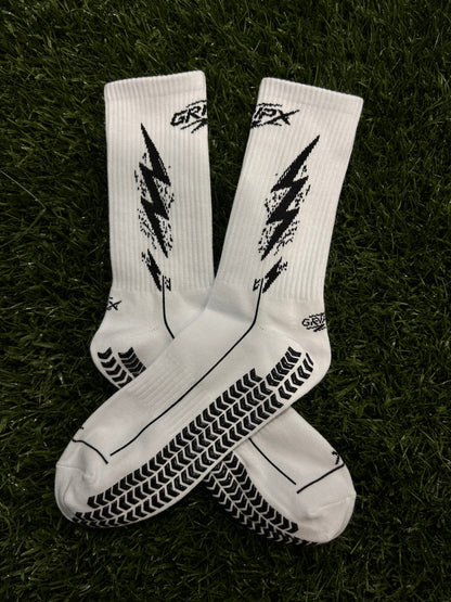 GRIPX FROST ❄️ — White & Black Grip Socks