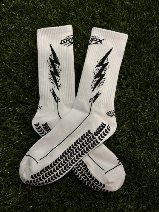GRIPX FROST ❄️ — White & Black Grip Socks