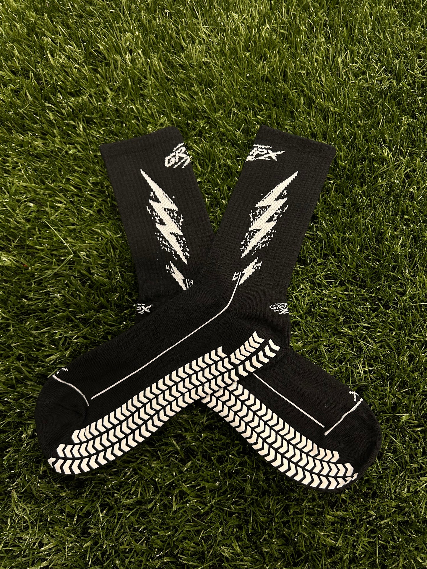 GRIPX PHANTOM 🌑 — Black Grip Socks