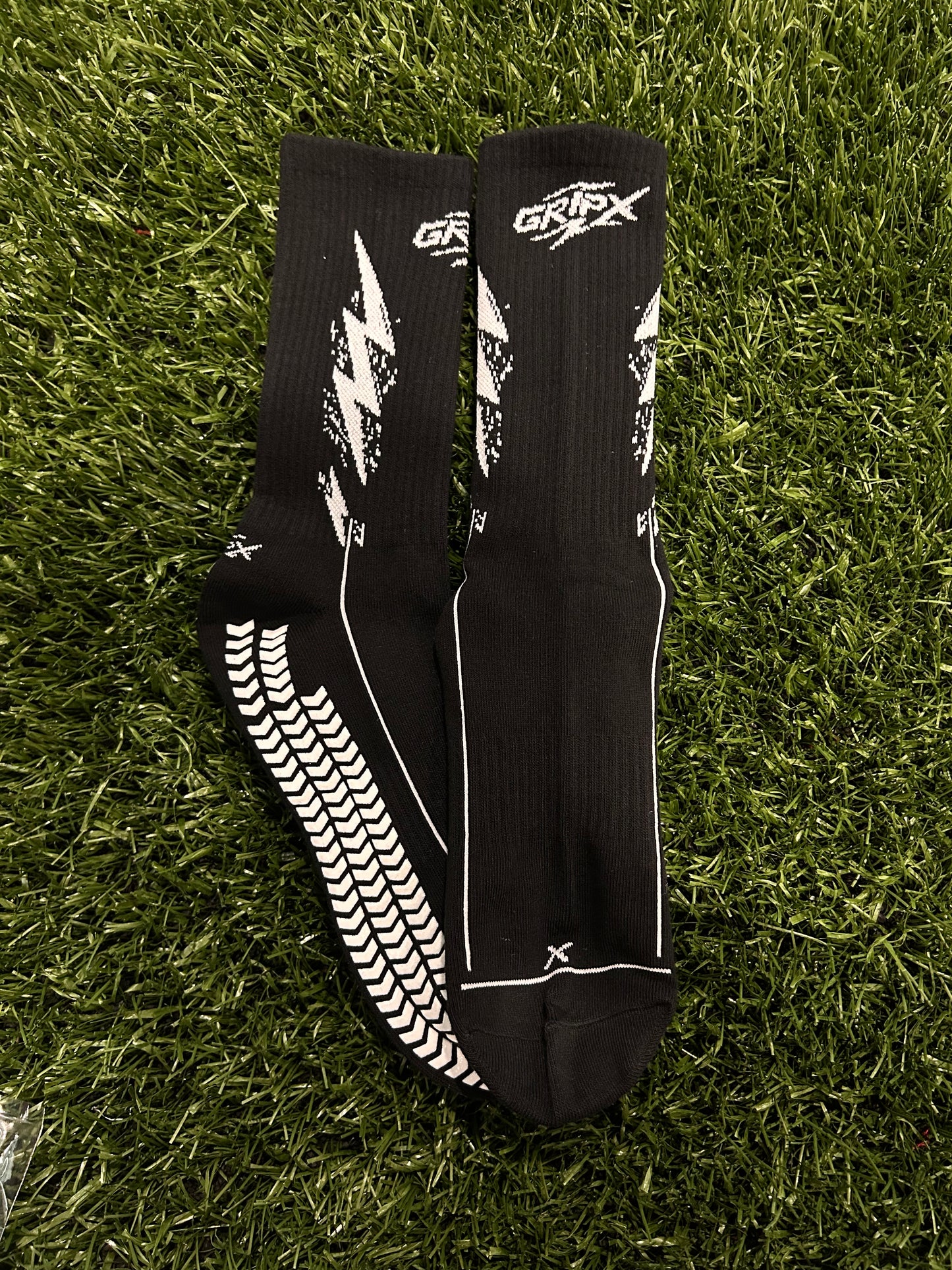 GRIPX PHANTOM 🌑 — Black Grip Socks