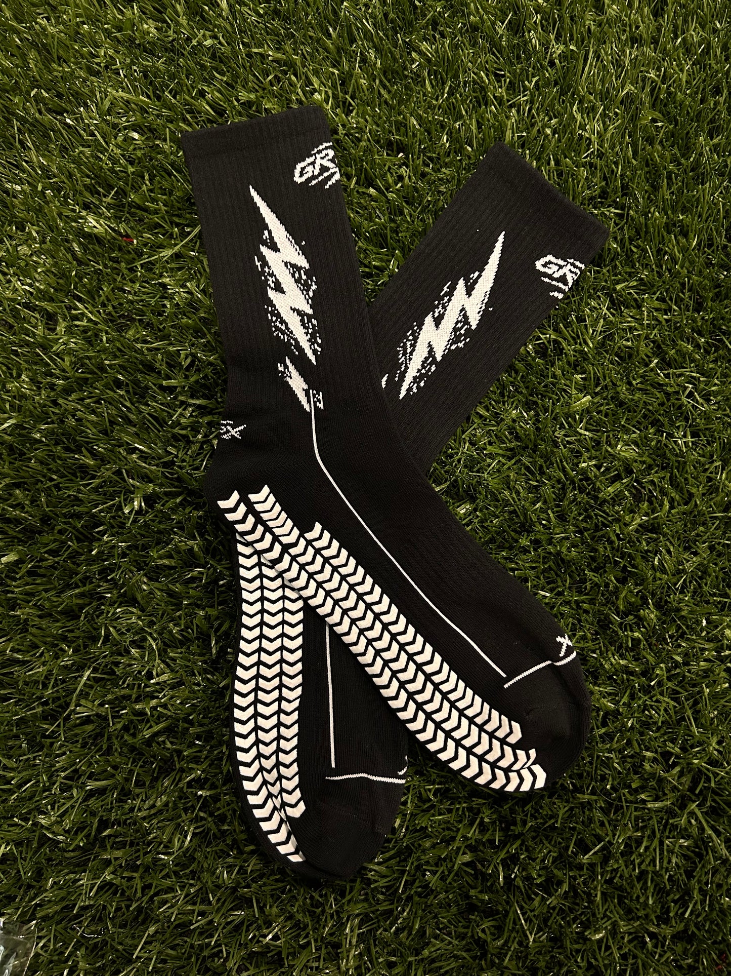 GRIPX PHANTOM 🌑 — Black Grip Socks