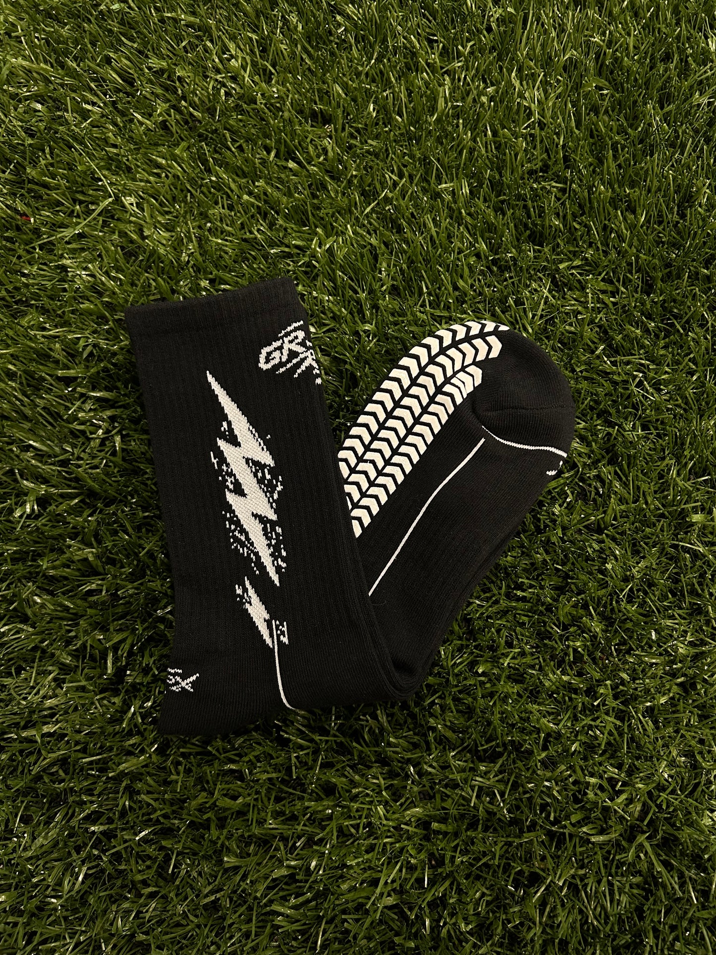 GRIPX PHANTOM 🌑 — Black Grip Socks